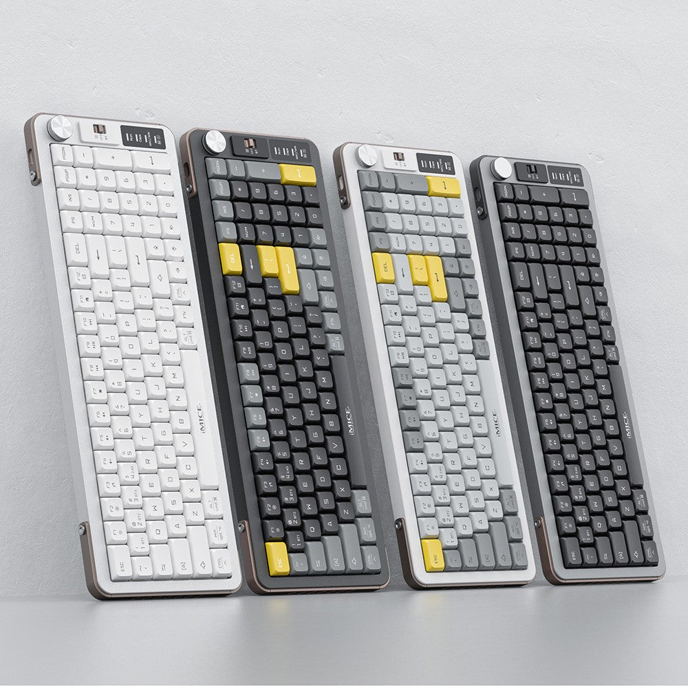 IMICE AN-800 99 Keys 2.4G + Bluetooth-compatible Wireless Keyboard Scissor Switch Rechargeable Keyboard