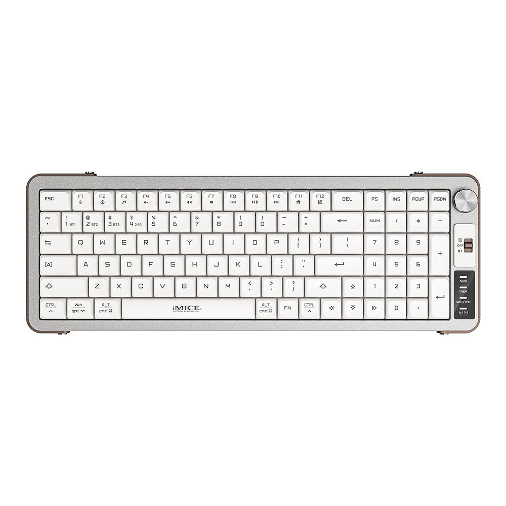IMICE AN-800 99 Keys 2.4G + Bluetooth-compatible Wireless Keyboard Scissor Switch Rechargeable Keyboard