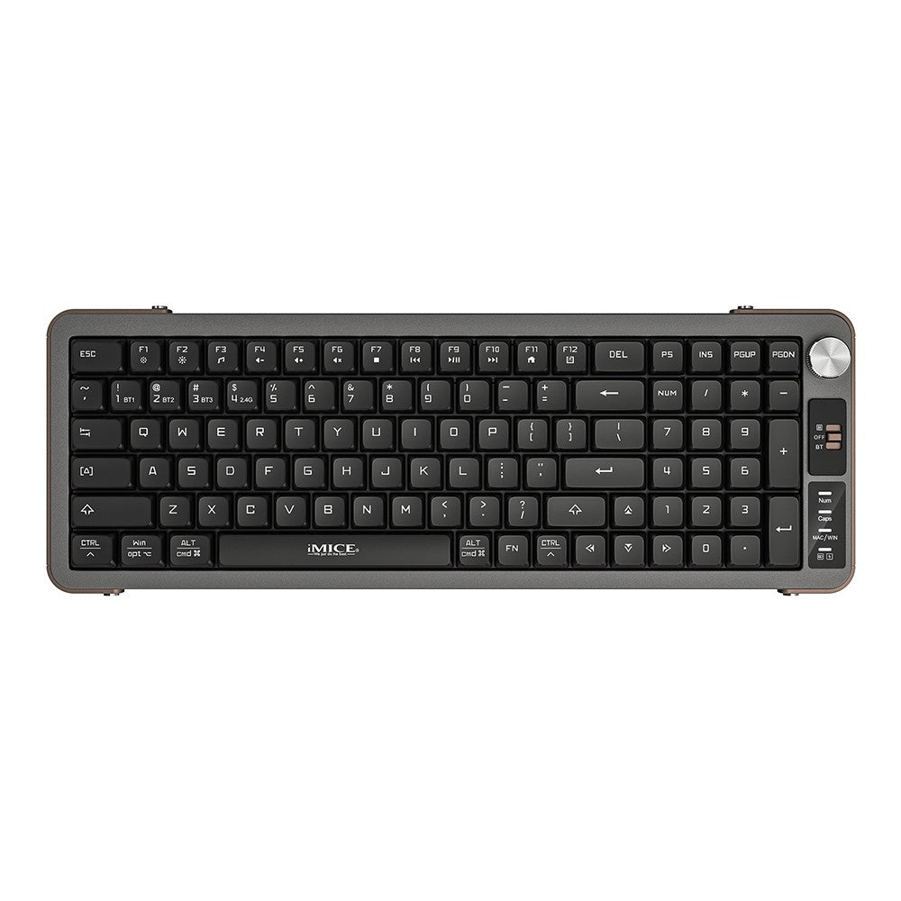 IMICE AN-800 99 Keys 2.4G + Bluetooth-compatible Wireless Keyboard Scissor Switch Rechargeable Keyboard