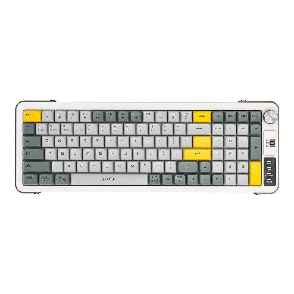 IMICE AN-800 99 Keys 2.4G + Bluetooth-compatible Wireless Keyboard Scissor Switch Rechargeable Keyboard