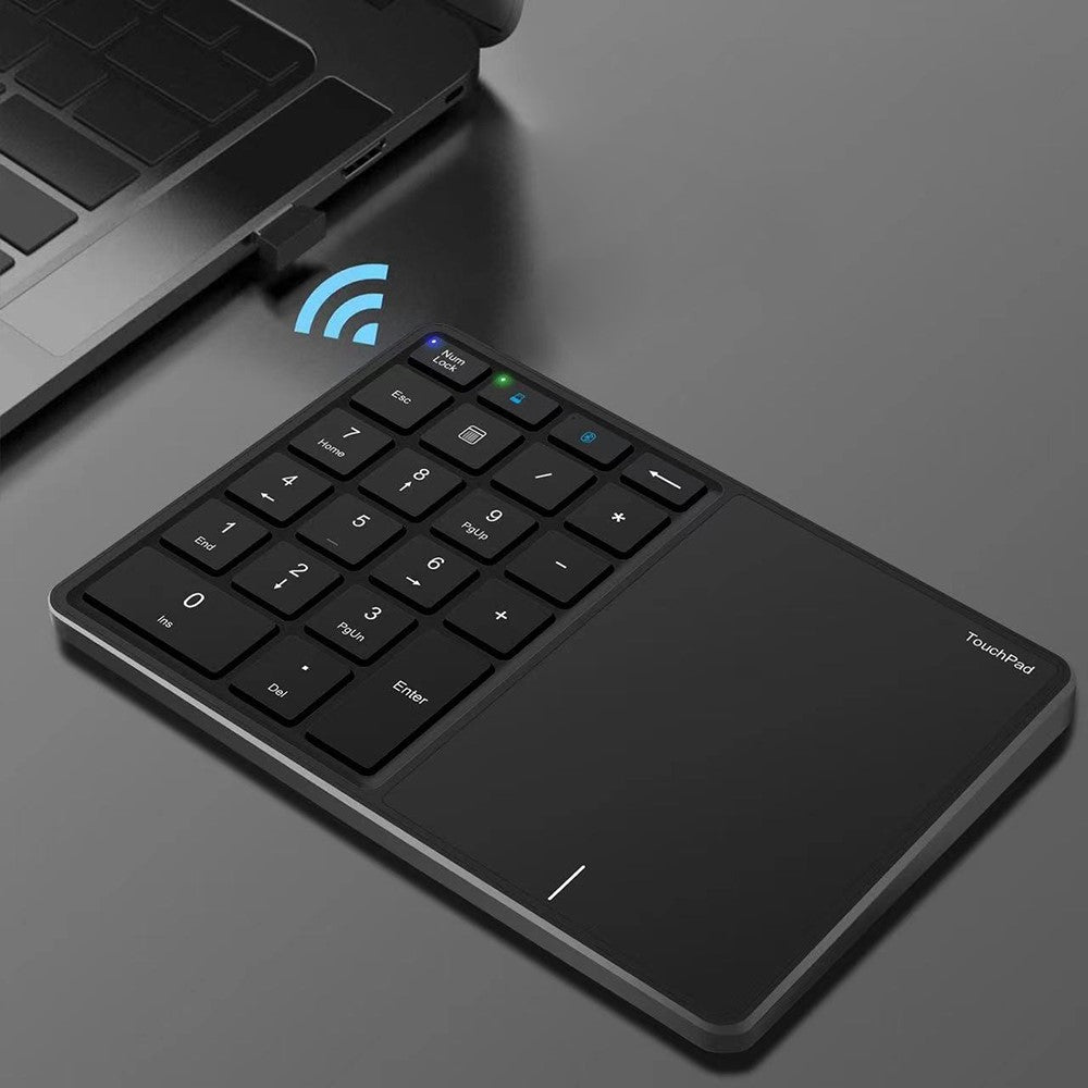 BT-14 Bluetooth-compatible / 2.4G Wireless Mini Numeric Keyboard Computer Laptop Keypad with Touchpad