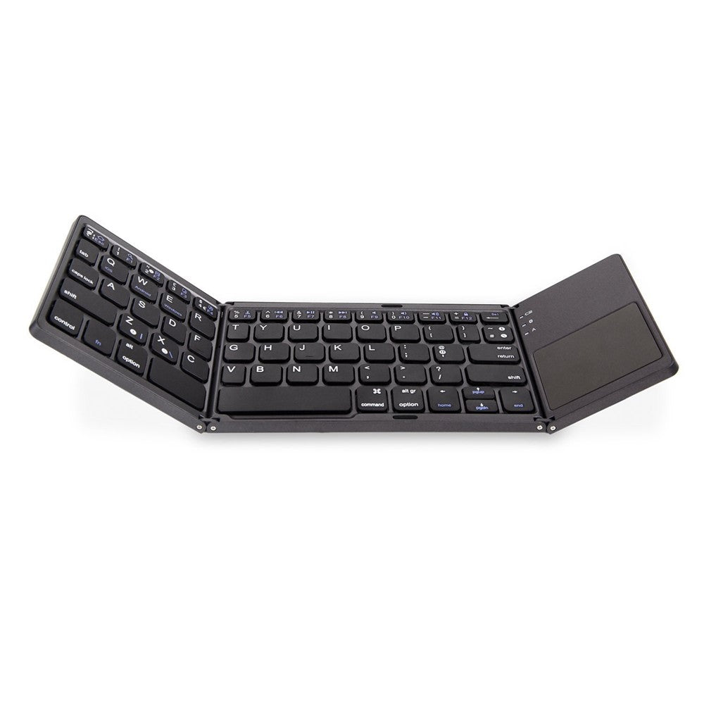 B033 Portable Tri-Fold Bluetooth-Compatible Keyboard Universal Laptop Tablet Phone Wireless Keyboard with Touchpad