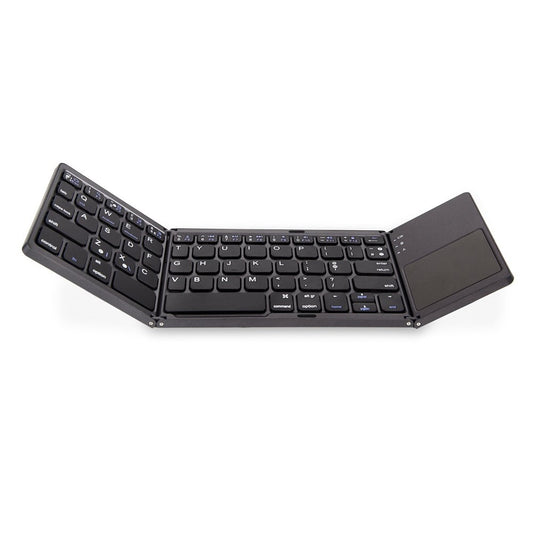 B033 Portable Tri-Fold Bluetooth-Compatible Keyboard Universal Laptop Tablet Phone Wireless Keyboard with Touchpad