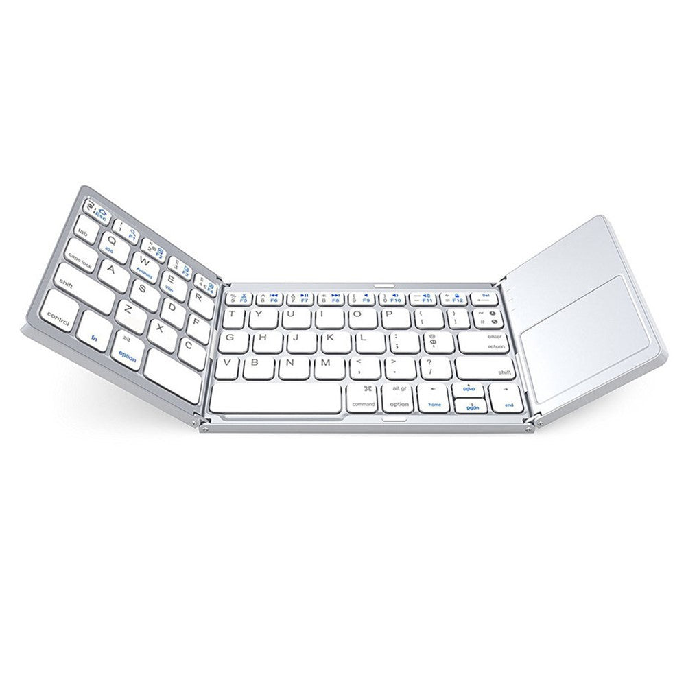 B033 Portable Tri-Fold Bluetooth-Compatible Keyboard Universal Laptop Tablet Phone Wireless Keyboard with Touchpad