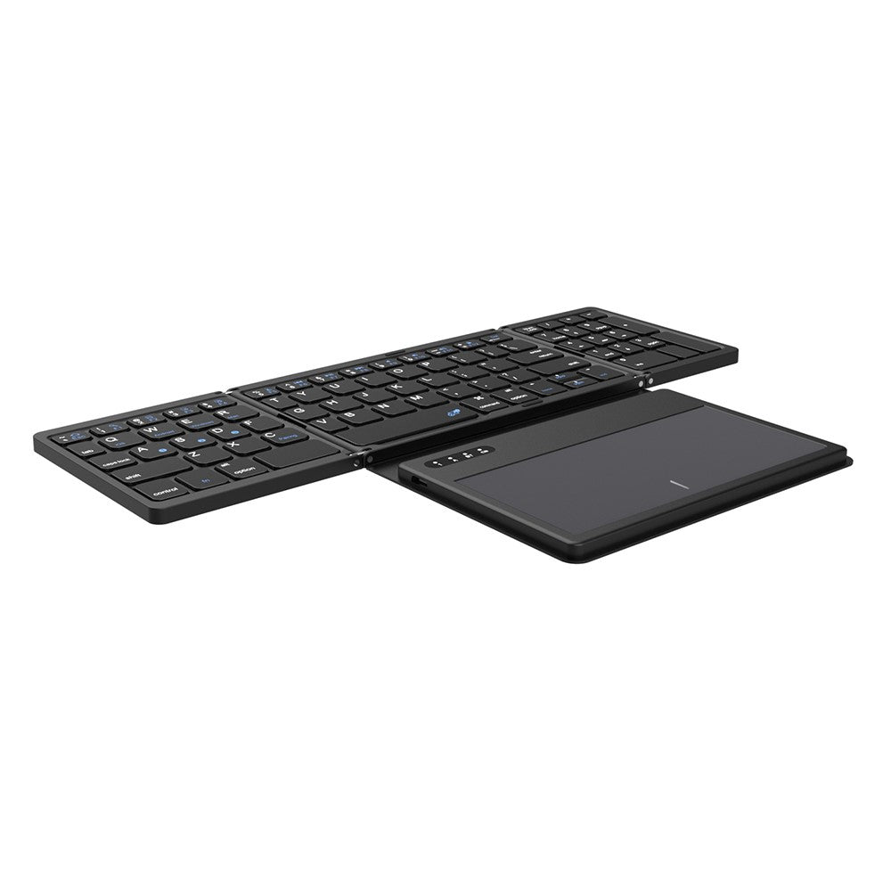 B055 Portable Folding Bluetooth-compatible Keyboard Universal Laptop Tablet Wireless Keyboard with Touchpad