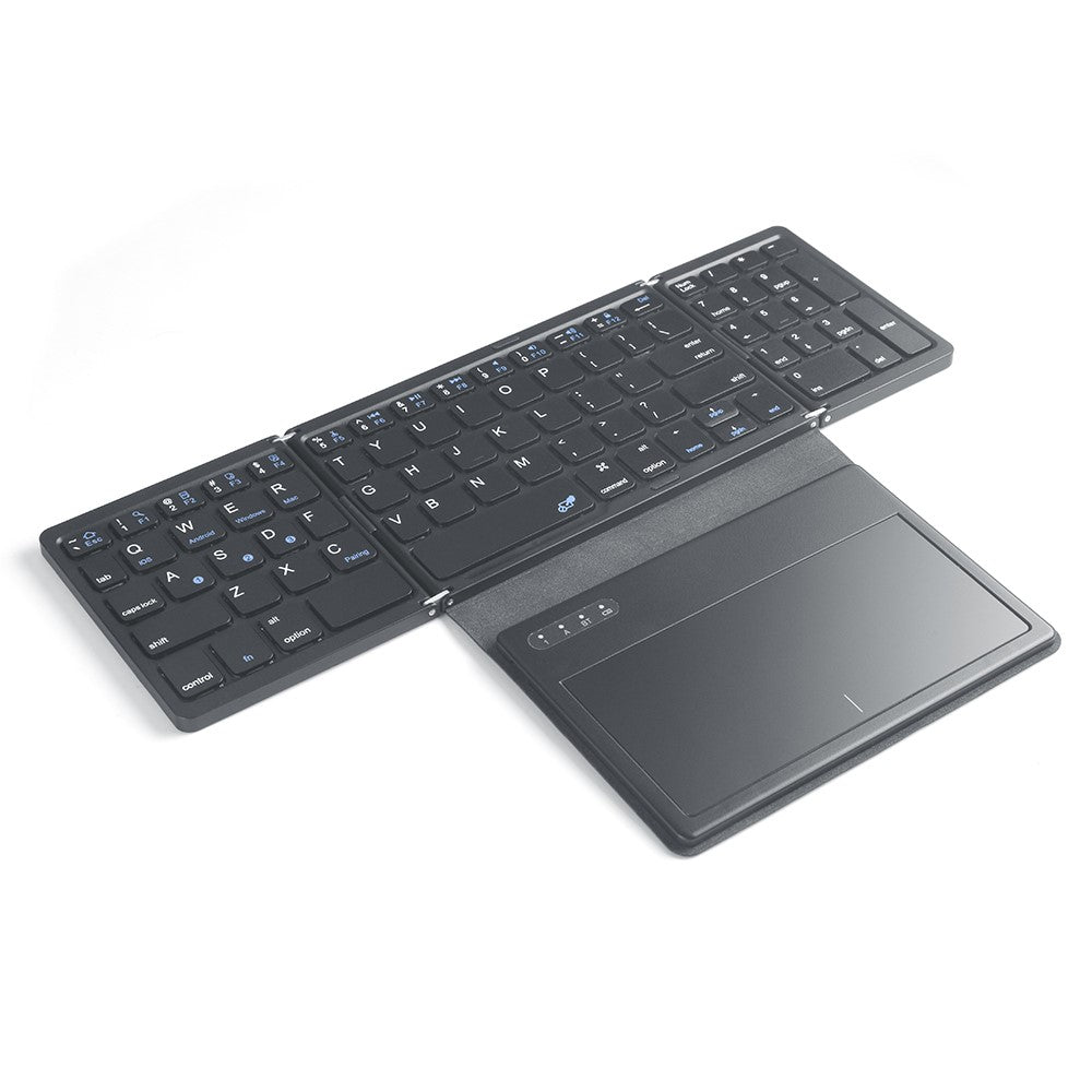 B055 Portable Folding Bluetooth-compatible Keyboard Universal Laptop Tablet Wireless Keyboard with Touchpad