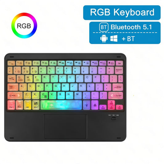 172 Wireless Touchpad Keyboard RGB Backlit Bluetooth-compatible 5.1 Rechargeable Keyboard