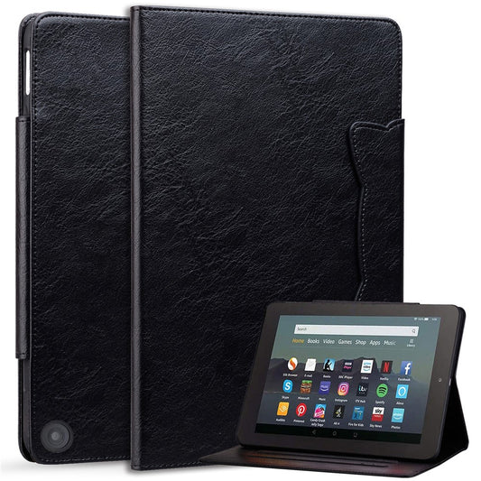 For Amazon Fire HD 8 (2020) / HD 8 (2022) Case PU Leather Stand Tablet Cover with Card Holder