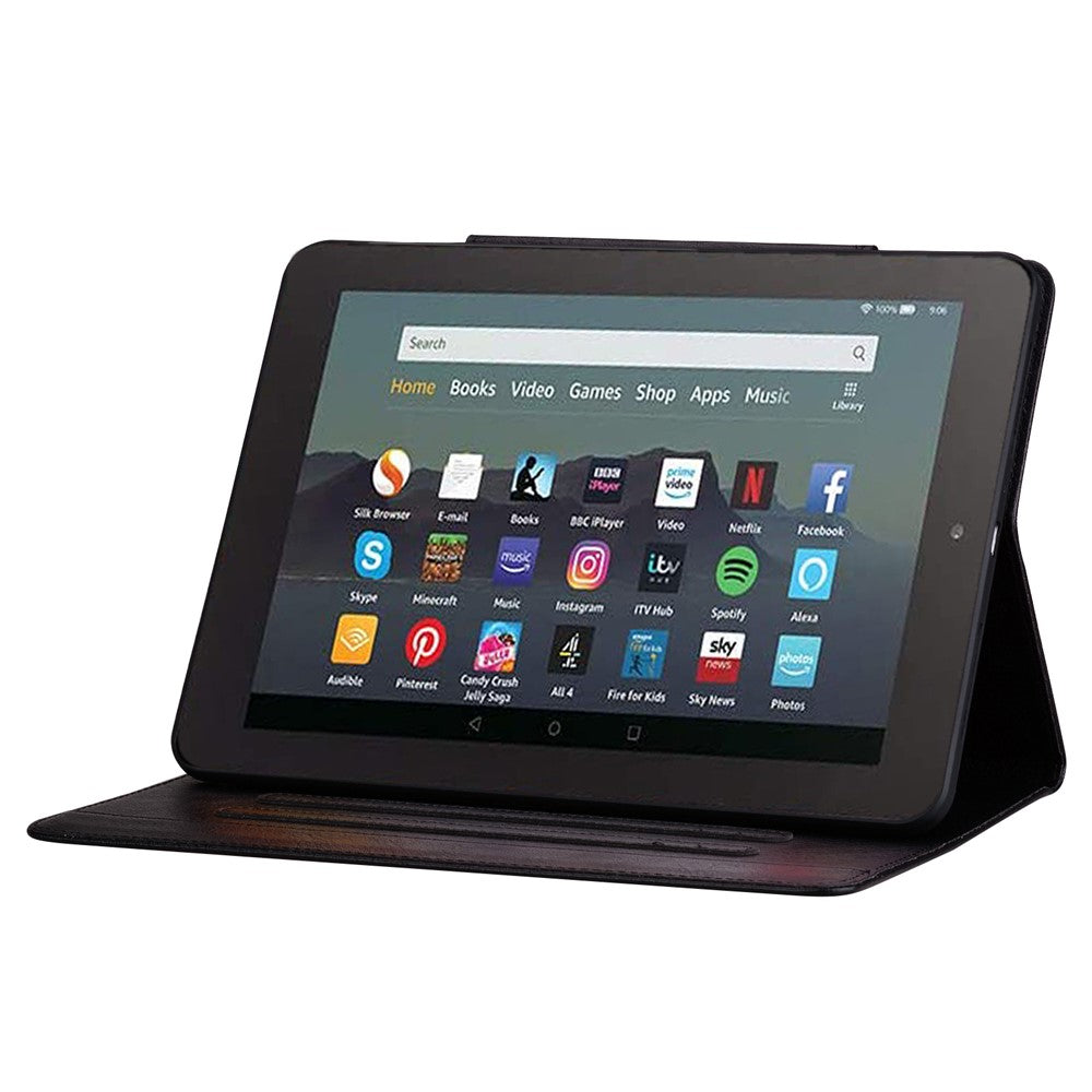 For Amazon Fire HD 8 (2020) / HD 8 (2022) Case PU Leather Stand Tablet Cover with Card Holder