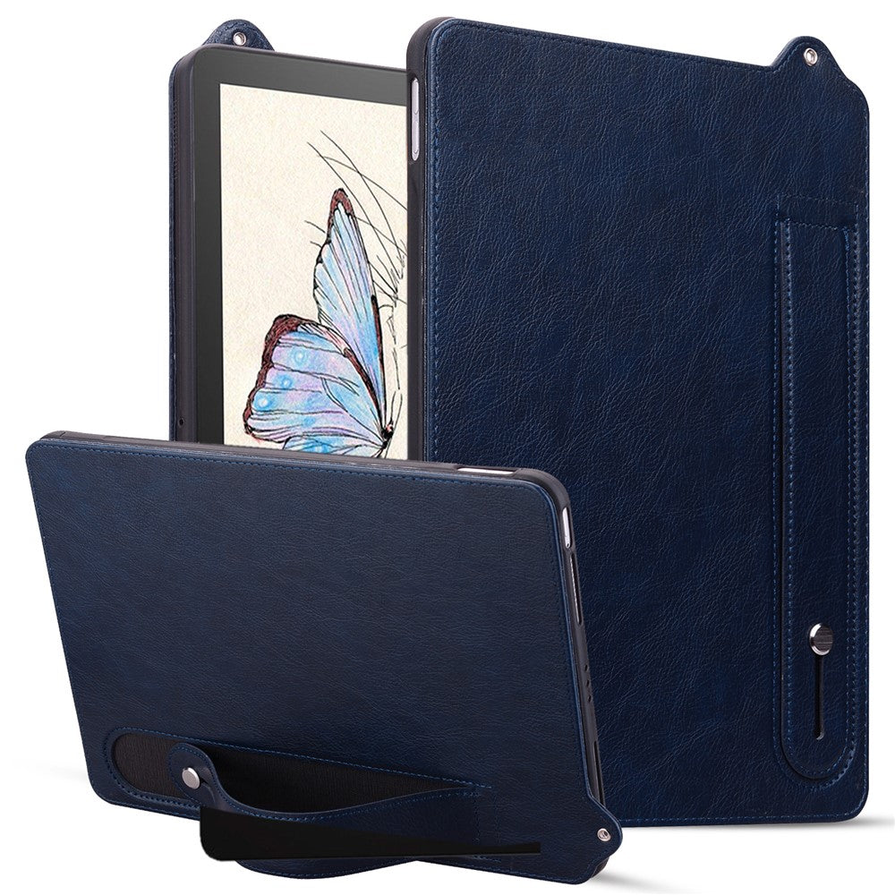 For Amazon Kindle 6" (2022) Case Hand Strap Kickstand Leather Tablet Cover