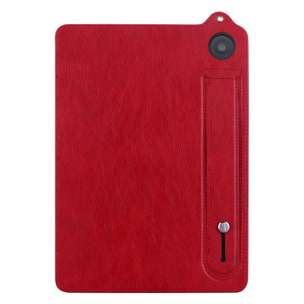 For Amazon Fire 7 (2022) Case Hand Strap Kickstand Leather Tablet Cover