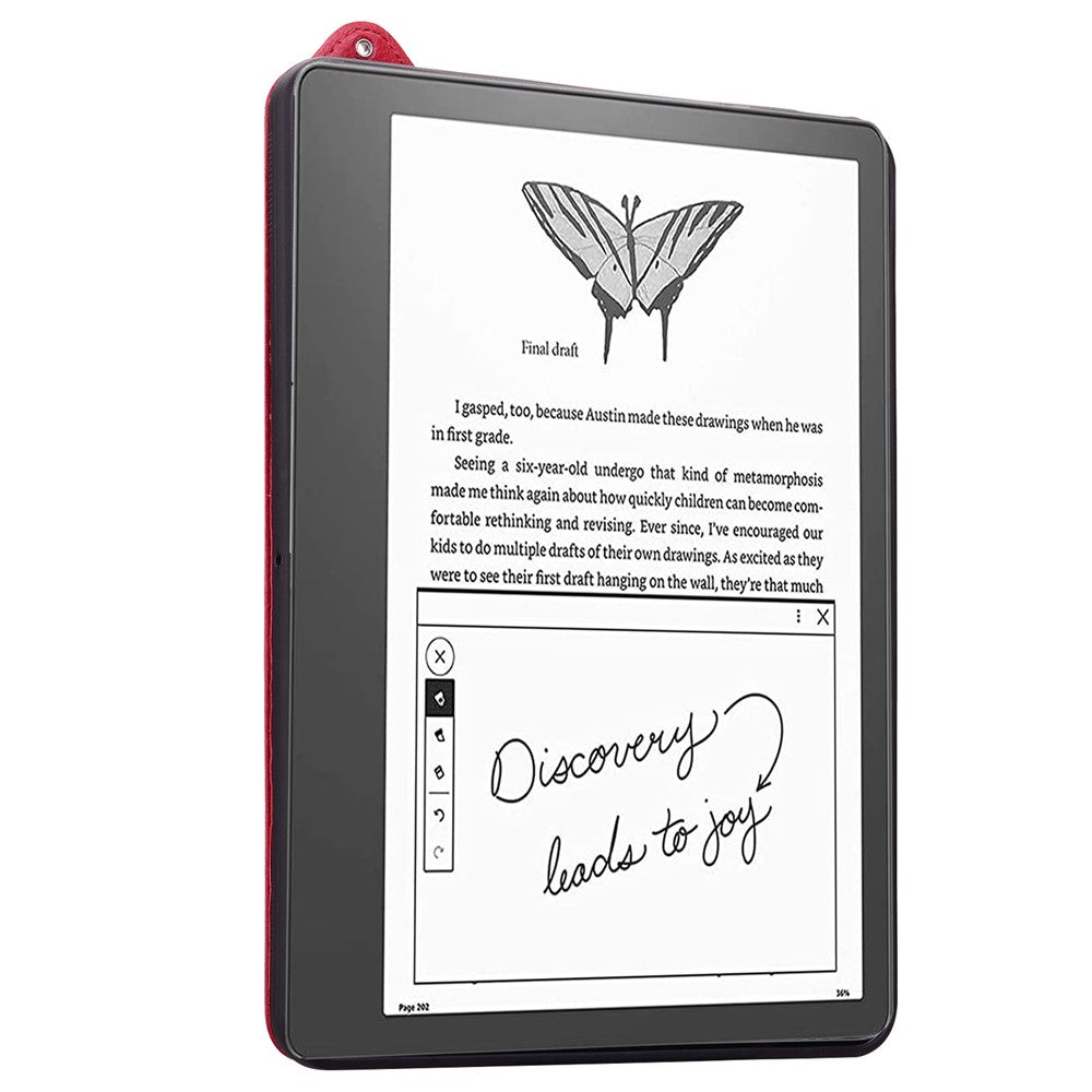 For Amazon Kindle Scribe (2024) / (2022) Case Hand Strap Kickstand Leather Tablet Cover