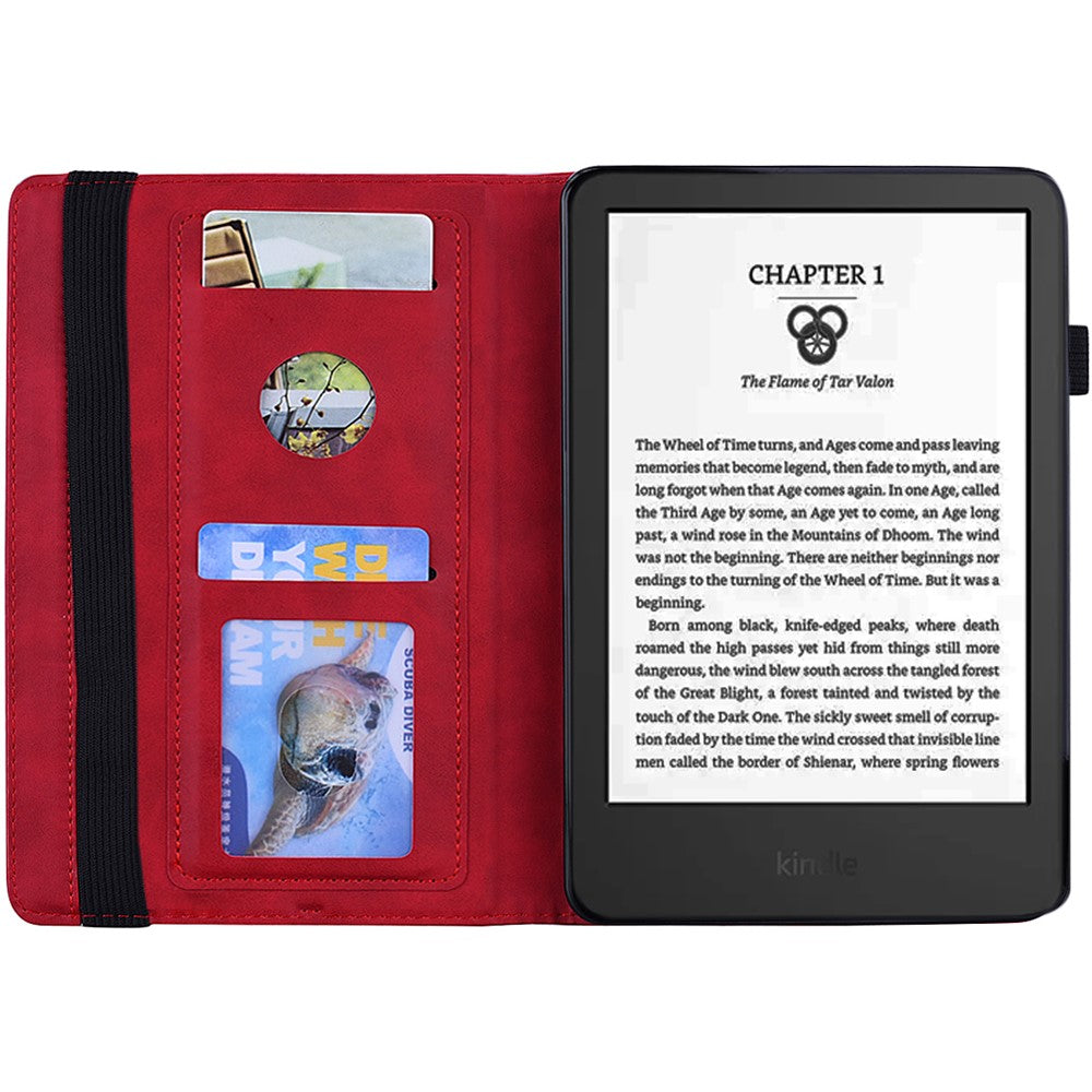 For Amazon Kindle Paperwhite (2024) Case Flower Pattern Leather Tablet Cover