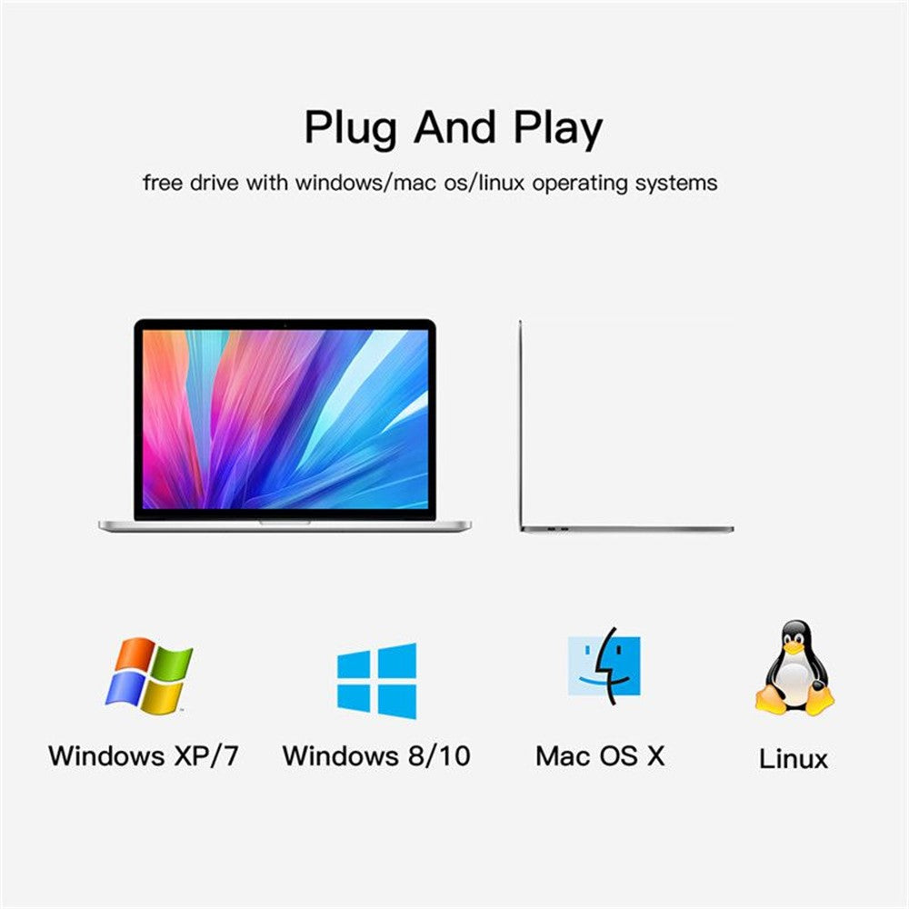 Multi-function Type-C to USB 2.0 OTG HUB for Multi-device Laptop Tablet, ETC.