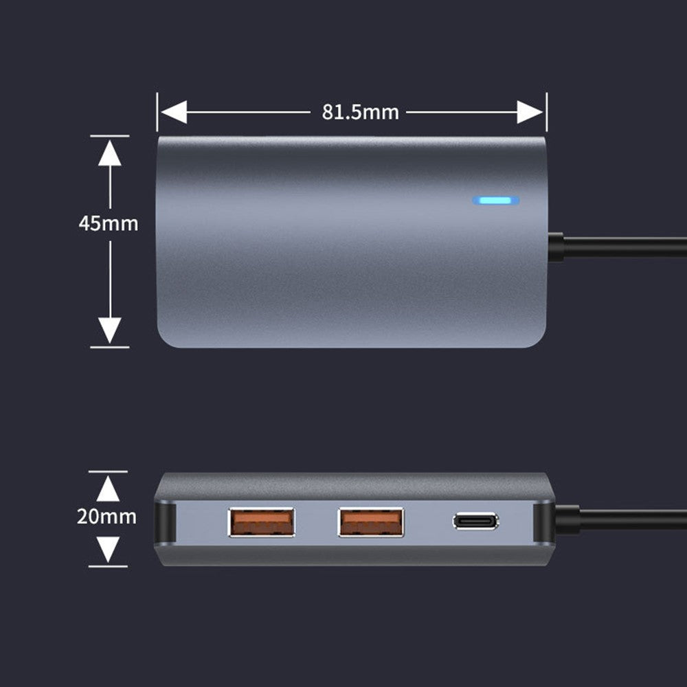 2395-2A2C32 5-in-1 10Gbps Expansion Dock Type-C to 2xUSB3.2 + 2xUSB-C + PD 100W Hub Converter