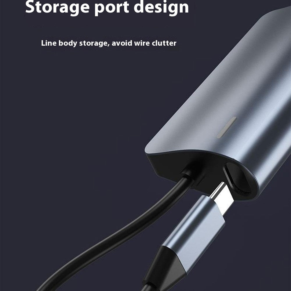 2395-05 5-in-1 USB-C Hub Aluminum Alloy Docking Station with 3 USB 3.0 + SD / TF Card Reader