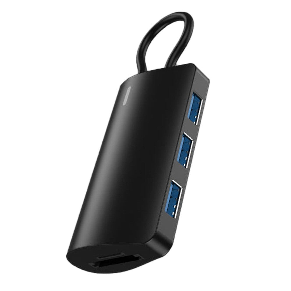 2395-05 5-in-1 USB-C Hub Aluminum Alloy Docking Station with 3 USB 3.0 + SD / TF Card Reader