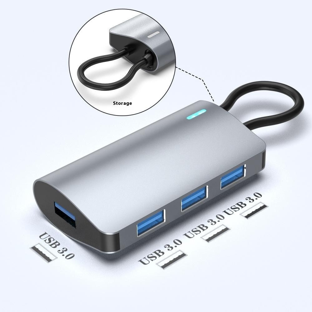 2395-0430 USB-C Hub with 4 USB 3.0 Ports 5Gbps Data Transfer Aluminum Alloy Docking Station