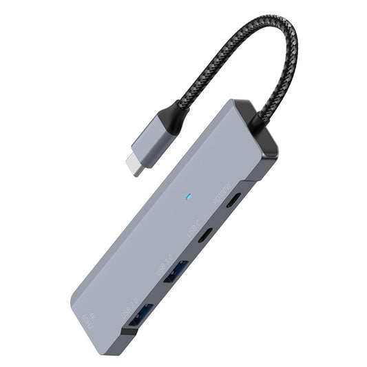 ADS-336 5 In 1 USB C Hub PD 100W Fast Charging 4K 60Hz HD Data Transfer Adapter