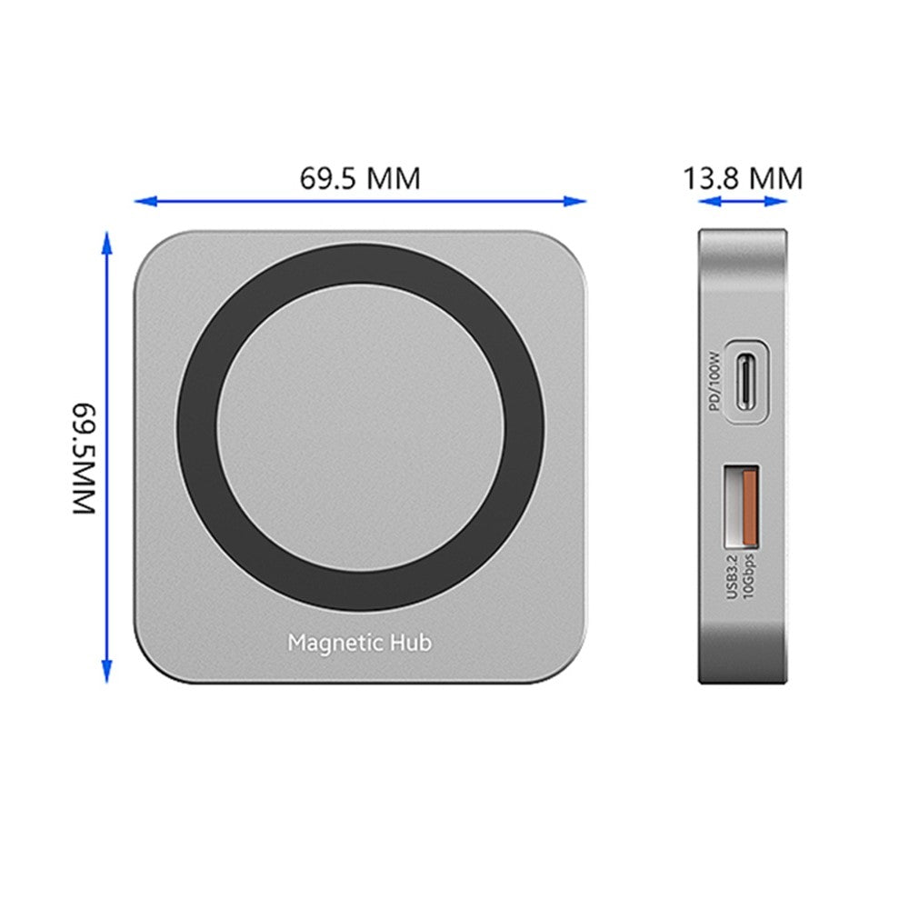 MC906 2230 M.2 Nvme SSD Enclosure Magnetic USB C Hub with HD Port SD / TF Card Slot