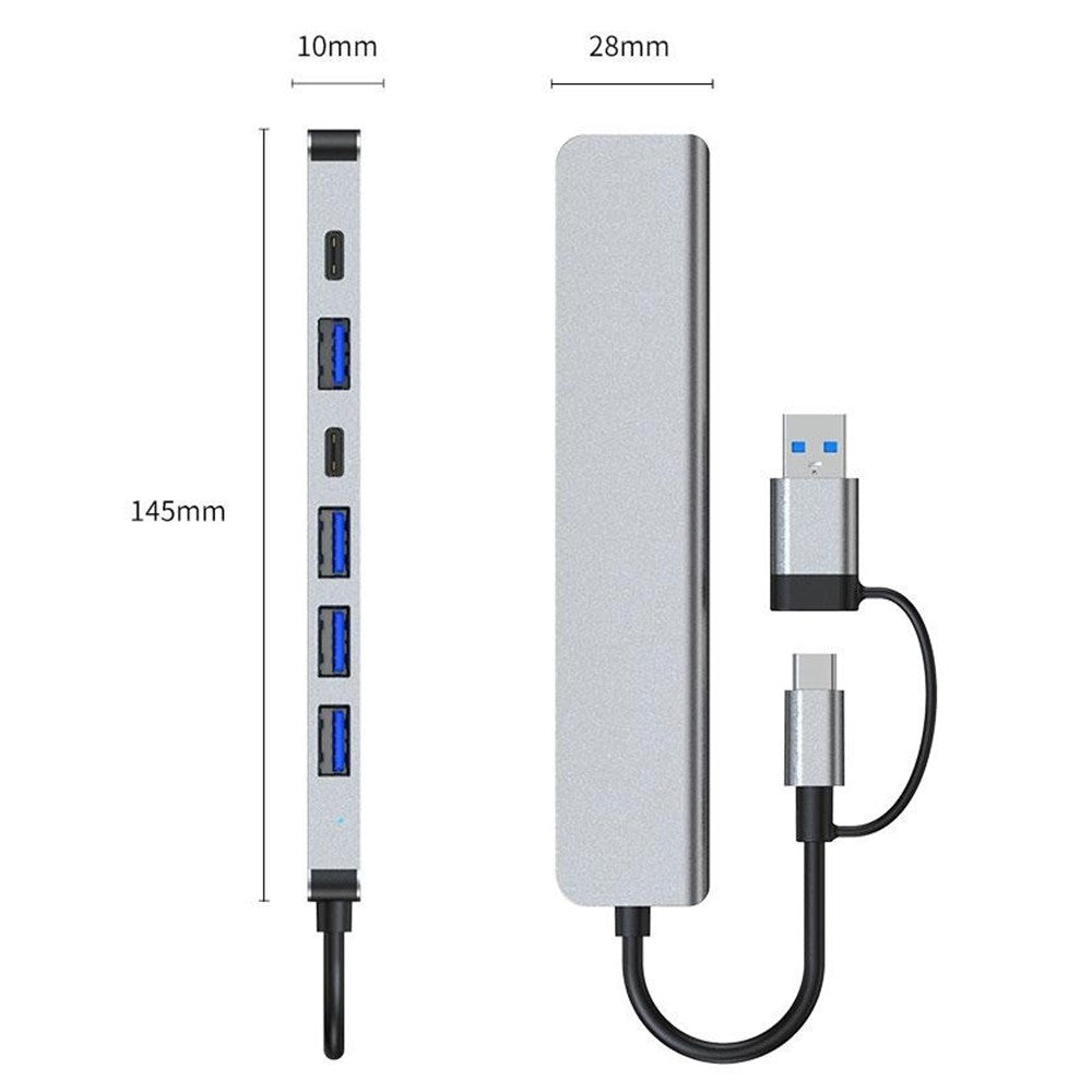 2217TU 7-in-1 Laptop Tablet USB Hub Expansion Dock USB 3.0 / USB-C Multi-Port Adapter