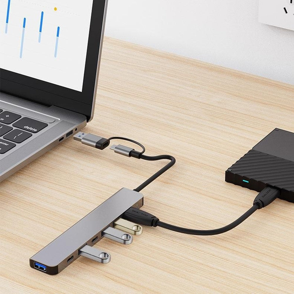 2217TU 7-in-1 Laptop Tablet USB Hub Expansion Dock USB 3.0 / USB-C Multi-Port Adapter