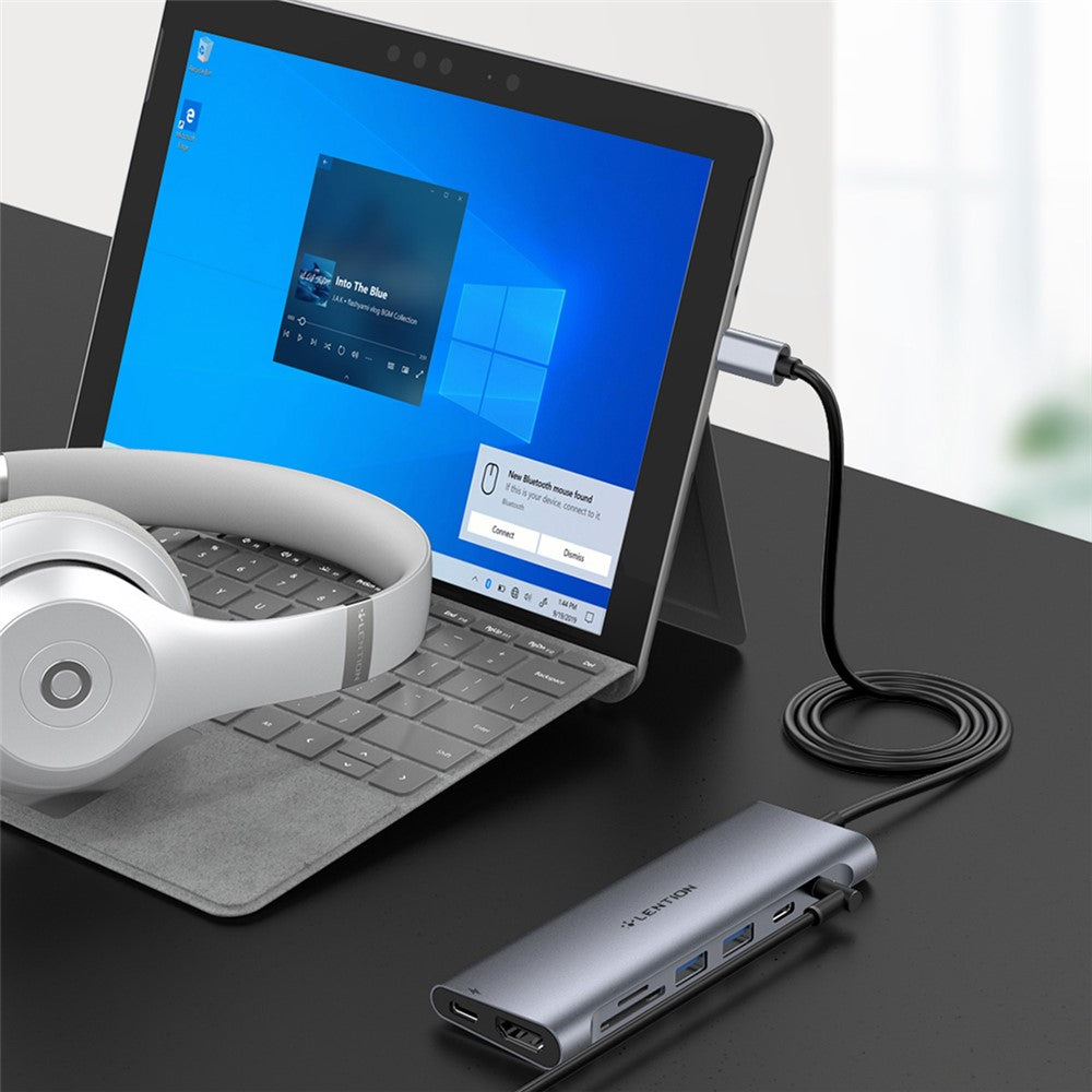 LENTION C37 HACR-1M USB-C Hub Adapter Multi-port Docking Station Type-C Converter Compatible with macOS, Windows, Vista, Linux Systems