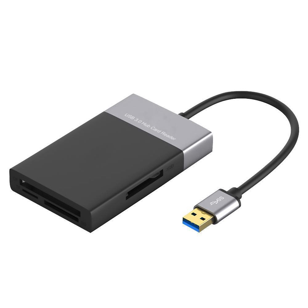 USB Hub Fast Speed USB 3.0 Splitter Adapter Cable Multifunction 6-in-1 Card Reader USB Converter Support XQD / SD / TF / CF Card
