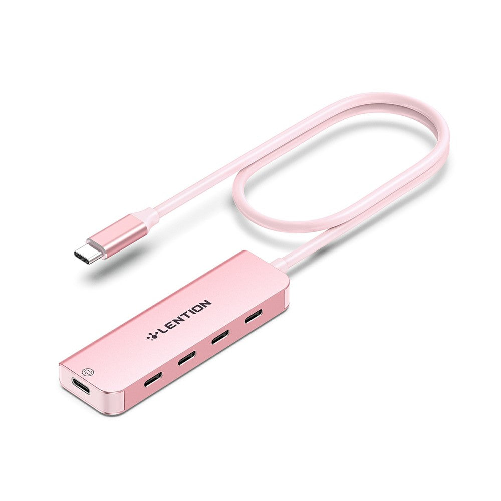 LENTION CE31-0.6M Cloud Ala Series 5-in-1 Mini USB-C Docking Station Type-C to 4 USB-C + 5V USB-C Hub Adapter