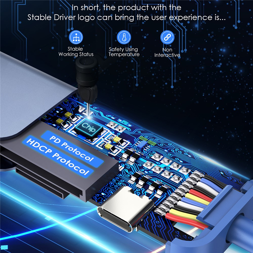 LENTION CE18HCR Cloud Ala Series Portable USB Hub Adapter Type-C Docking Station with USB+HD 4K / 30Hz+SD / TF+PD 100W