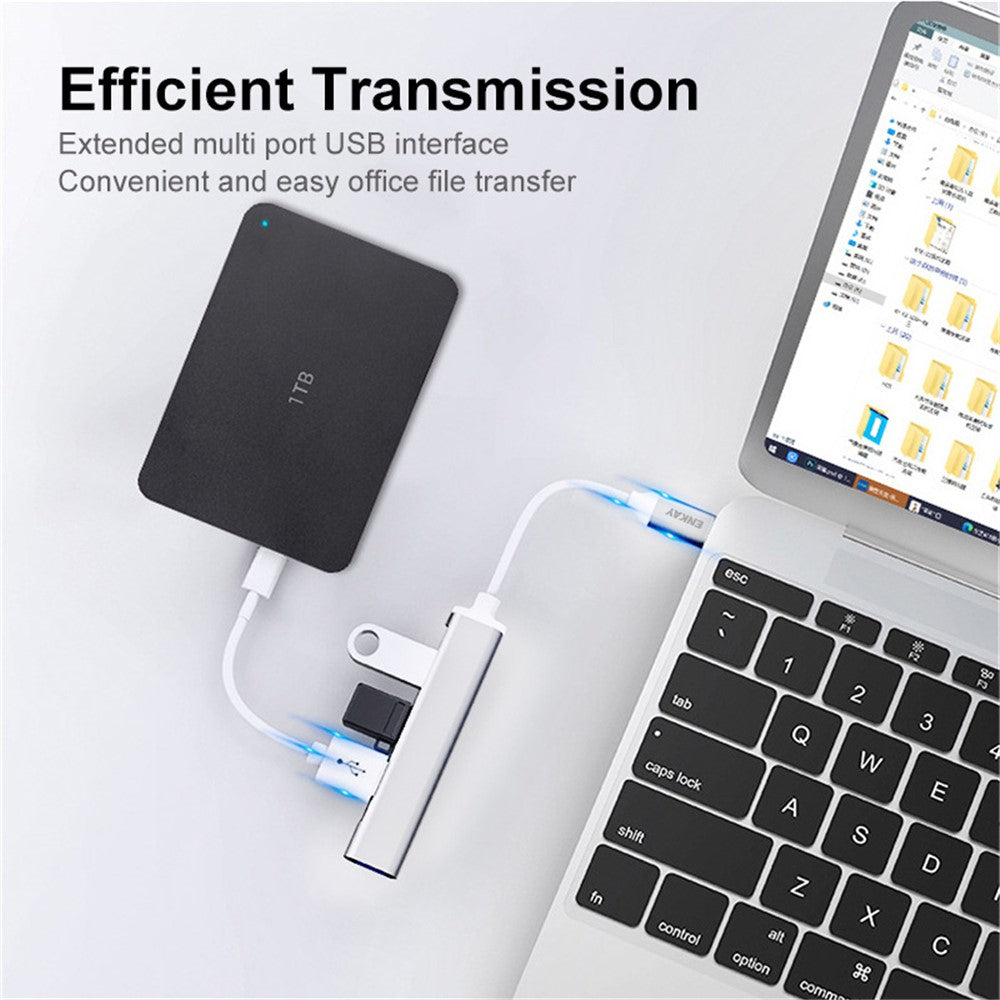 ENKAY HAT PRINCE ENK-AT114 Multi-Port Hub Adapter 4 in 1 USB3.0 Extender Type-C Docking Station with USB3.0 + 3 USB2.0