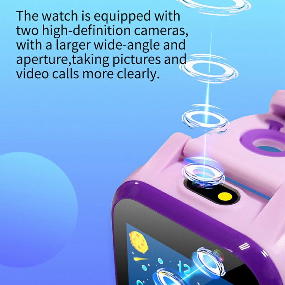 A9 1.54 Inch Touch Screen Kids Smart Watch Built In Games Habit Tracking Dual Camera Watch with Flashlight
