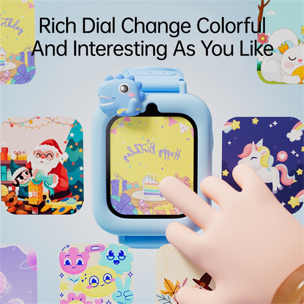 K90 1.83 Inch Touch Screen Kids Smart Watch Built In 36 Games Video Recorder Music Player with Flashlight