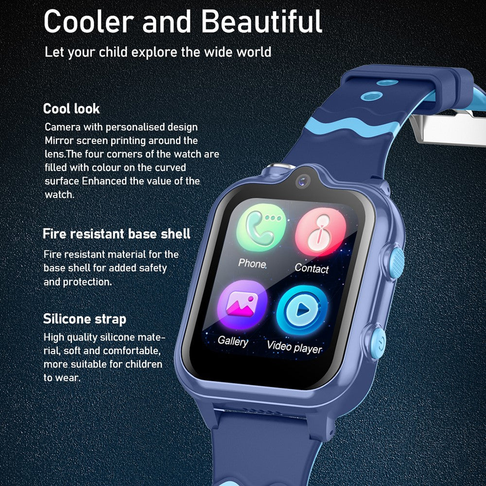 Android 8.1 Kids Smart Watch 1GB + 8GB GPS Tracking 2MP Camera Sports Watch Support Whatsapp