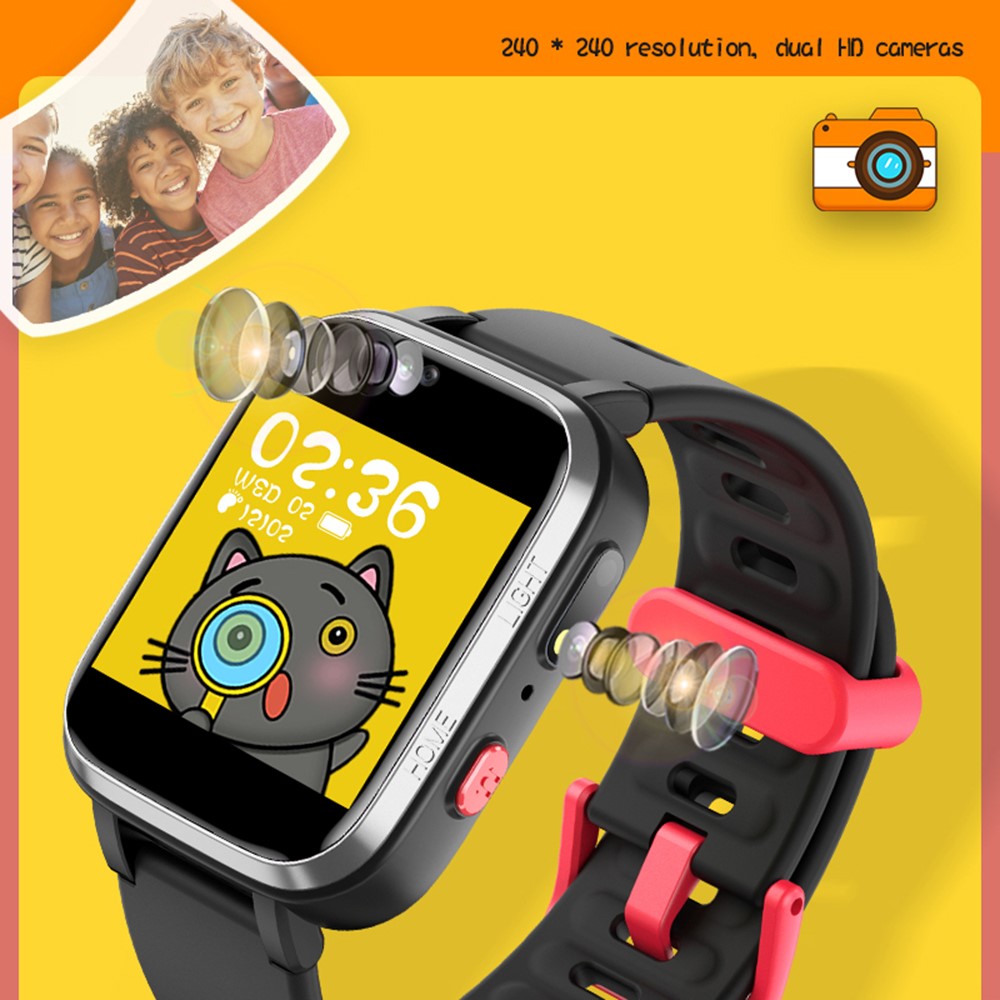 Y90 PRO Kids Smart Watch Waterproof Dual Camera Pedometer Flashlight Music Game Student Smart Bracelet