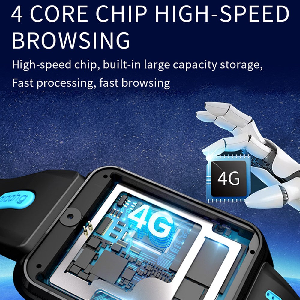 W5PRO 1.83" 4G Dual Camera Kids Smart Watch 1+8G Waterproof Electric Watch Support Touch Screen