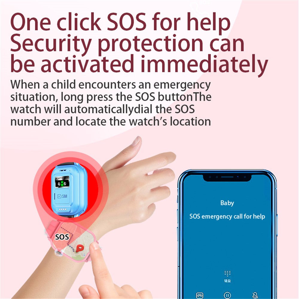 T9 1.89-Inch Display Smart Watch SOS 4G SIM Card 2GB+32GB Children Watch