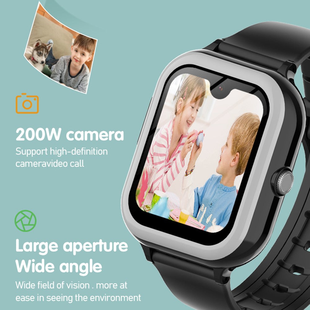 M01 1.78-Inch AMOLED SOS 4G Phone Watch Children Voice Call SOS Kids Smart Bracelet (1+8G)