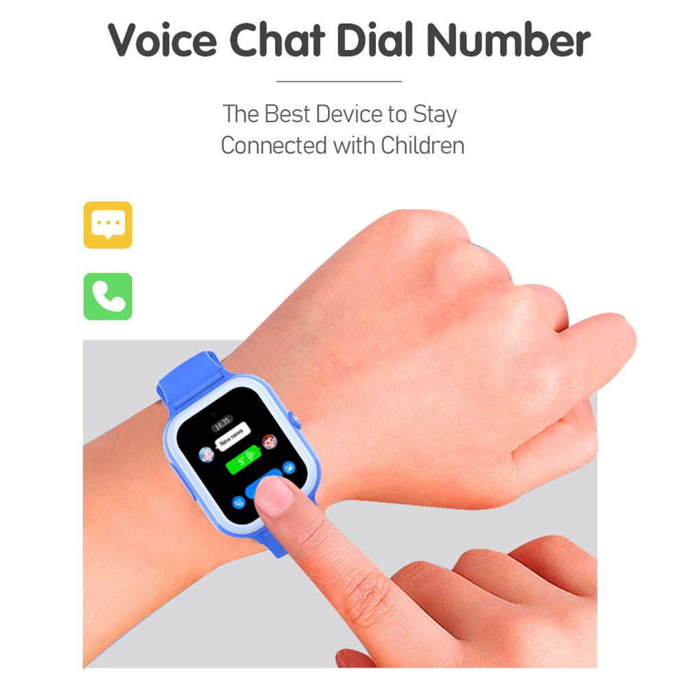 M01 1.78-Inch AMOLED SOS 4G Phone Watch Children Voice Call SOS Kids Smart Bracelet (1+8G)