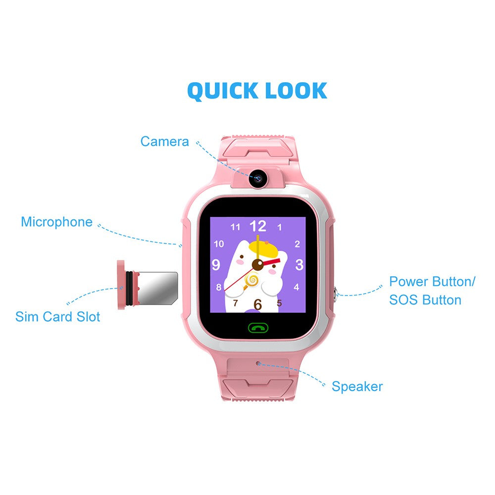 DH15 1.4-Inch Screen Voice Call Kids Smart Bracelet SOS 4G Phone Watch for Children