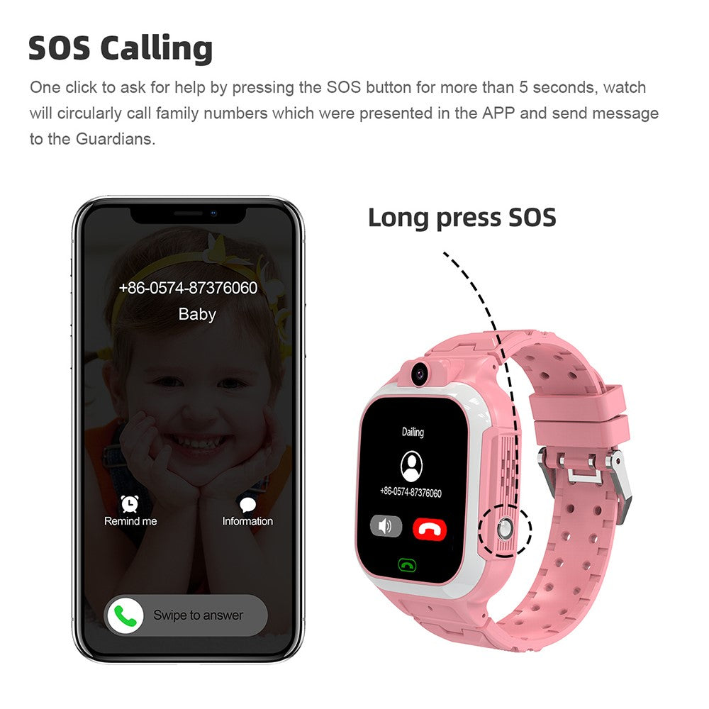 DH15 1.4-Inch Screen Voice Call Kids Smart Bracelet SOS 4G Phone Watch for Children