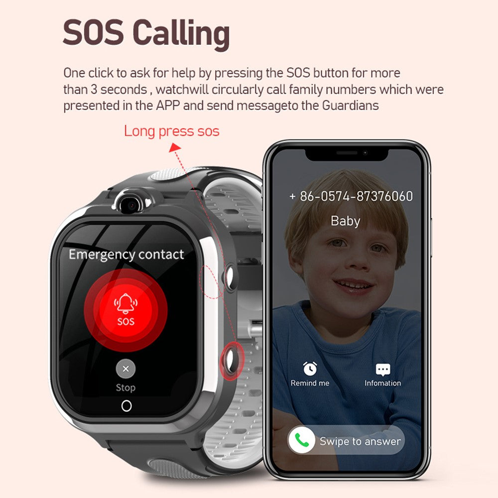 DH02 1.85-inch Kids 4G Smart Watch 1+8G Video Calling SOS Children Camera Watch