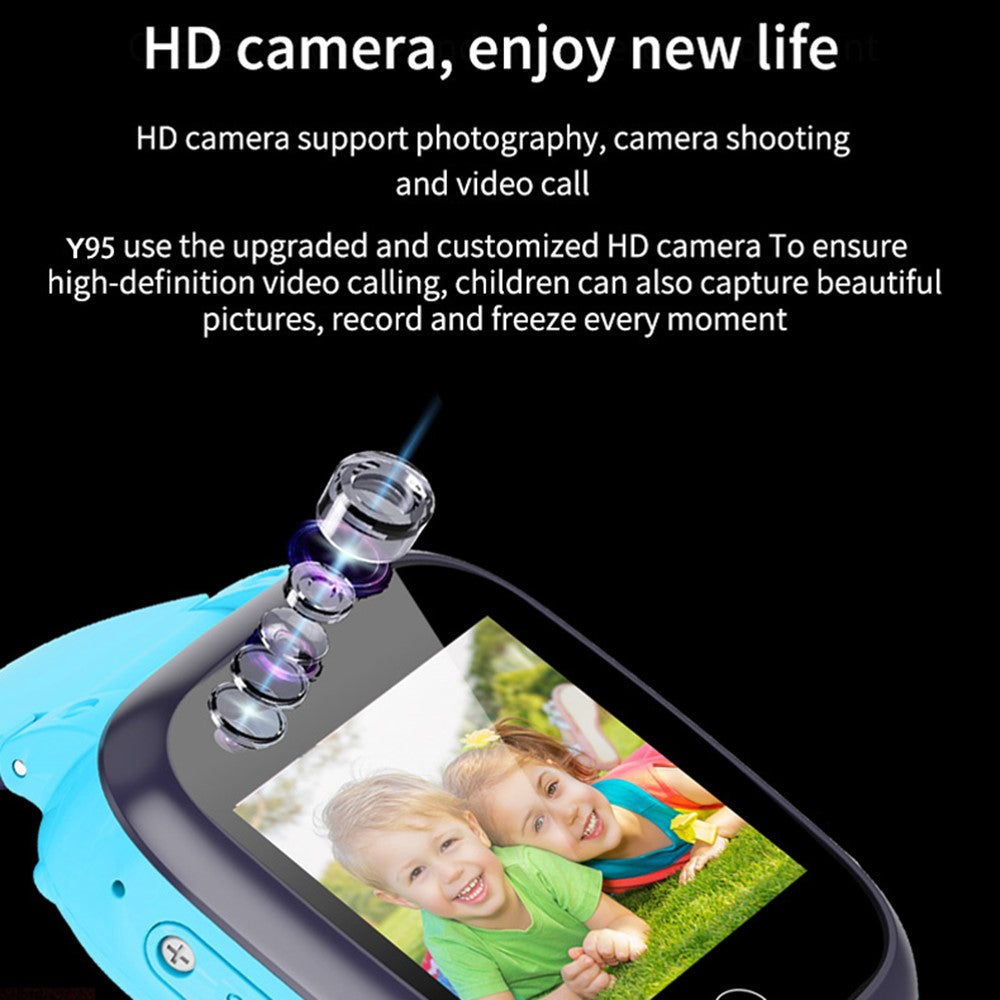 C1 1.3-inch Square Screen 4G Kids Smart Watch Support Video Call Position Tracker