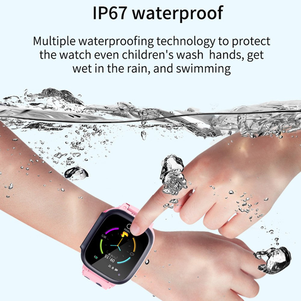 C1 1.3-inch Square Screen 4G Kids Smart Watch Support Video Call Position Tracker