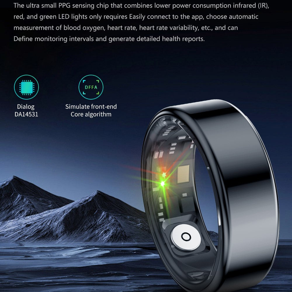 SR03 Ultra-Thin Health Monitoring Smart Ring Waterproof Intelligent Finger Ring with Charging Case