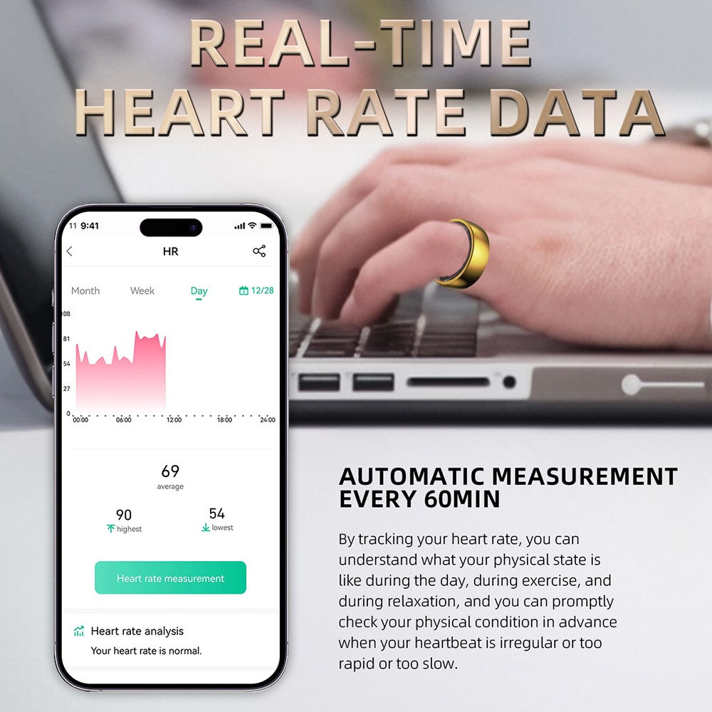 R09M Health Monitoring Smart Ring Multifunctional Bluetooth-compatible Smart Finger Ring