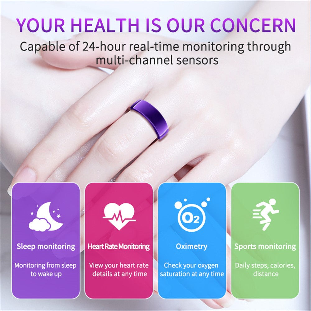 PX01 Bluetooth-compatible Sleep Health Monitoring Smart Ring Multifunction Finger Ring with Charging Case