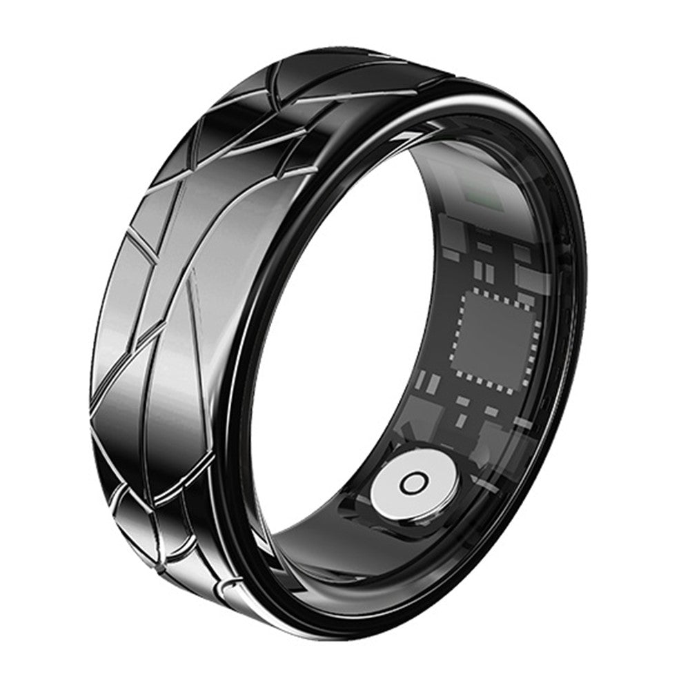 PX02 Crack Design Multi-Function Health Monitoring Smart Ring with Magnetic Charging Cable