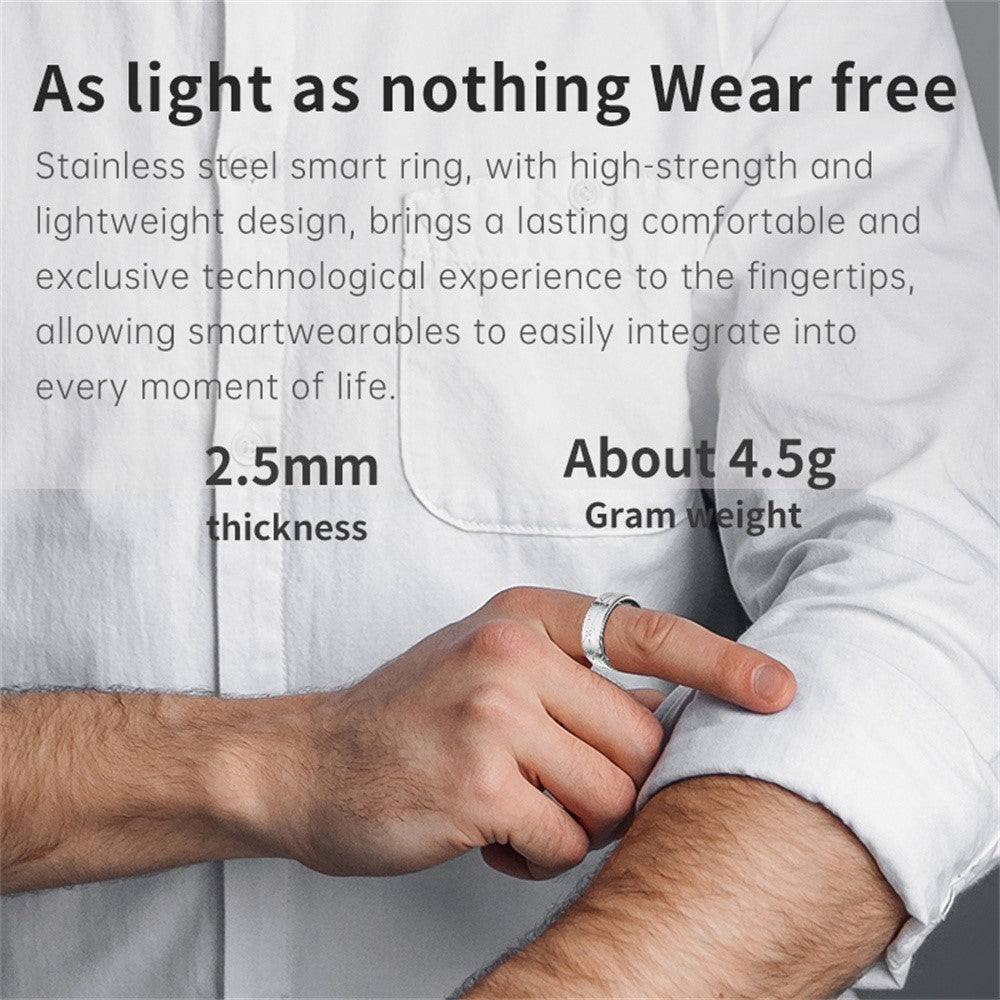 PX02 Crack Design Multi-Function Health Monitoring Smart Ring with Charging Case