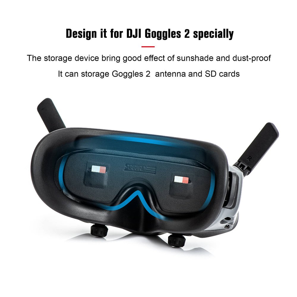 STARTRC For DJI Avata Protector Cover Dust-proof Board for DJI Goggles 2 VR Glasses Lens Protective Cover SD Card Storage PU Sleeve